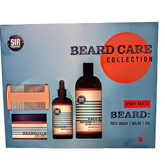 Beard Care Collection LUXE 4 PC Kit FACIAL HAIR GROOMING Products Spa Quality